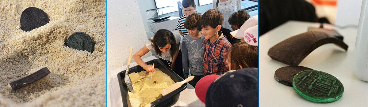 Expérience ludique archéologie enfants Holusion